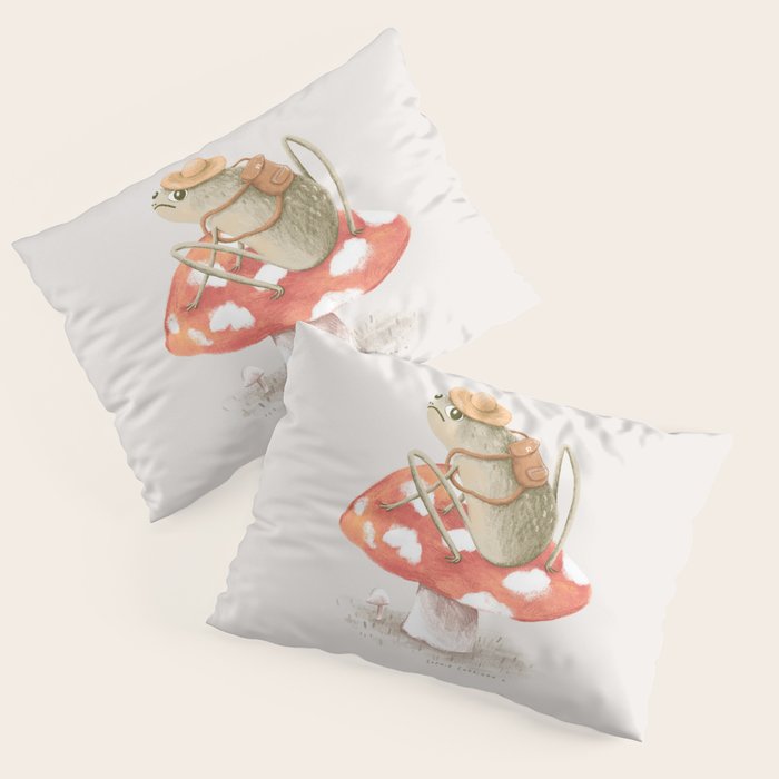 Awkward Toad Ready for Adventure Pillow Sham Gallery Image 1