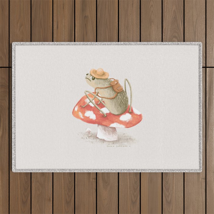 Awkward Toad Ready for Adventure Outdoor Rug Gallery Image 1