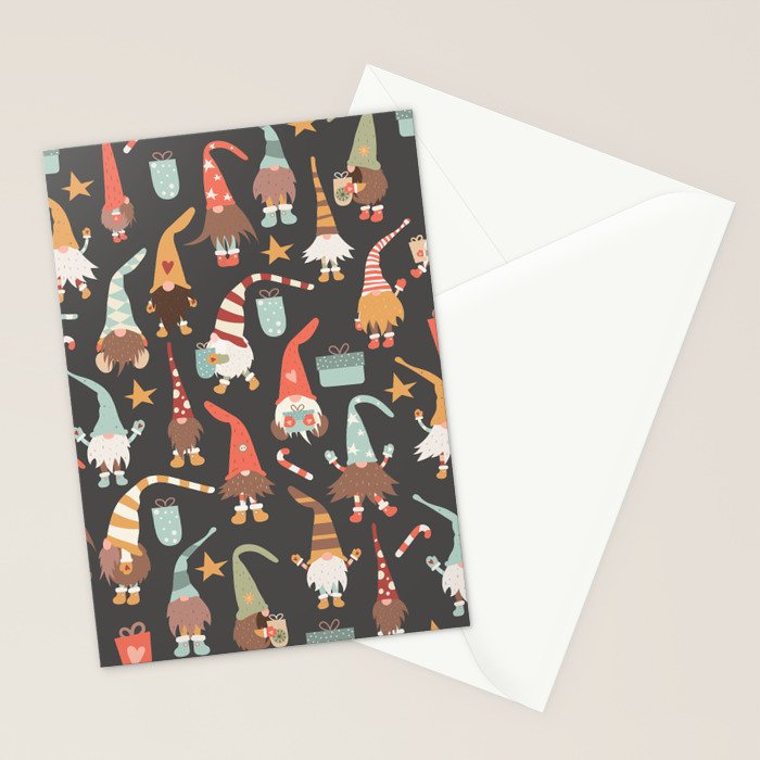 Christmas Gnomes Stationery Card Gallery Image 2