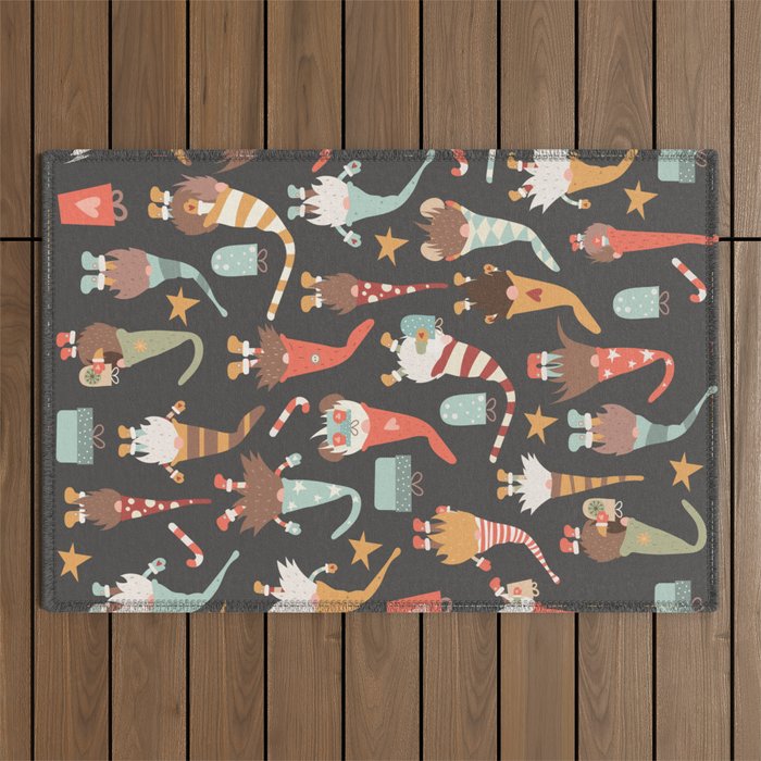 Christmas Gnomes Outdoor Rug Gallery Image 1