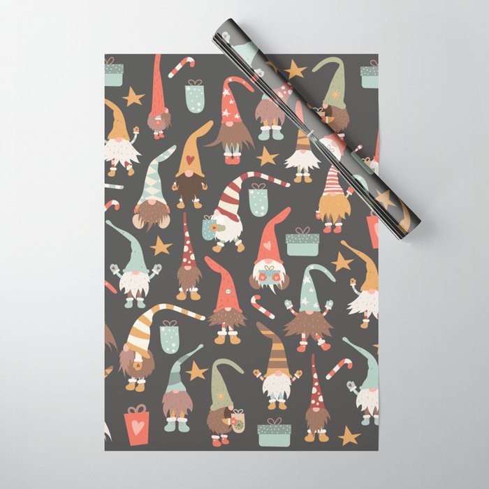 Christmas Gnomes Wrapping Paper Gallery Image 1
