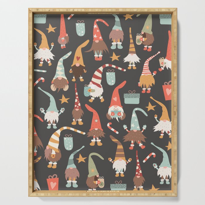 Christmas Gnomes Serving Tray Gallery Image 1