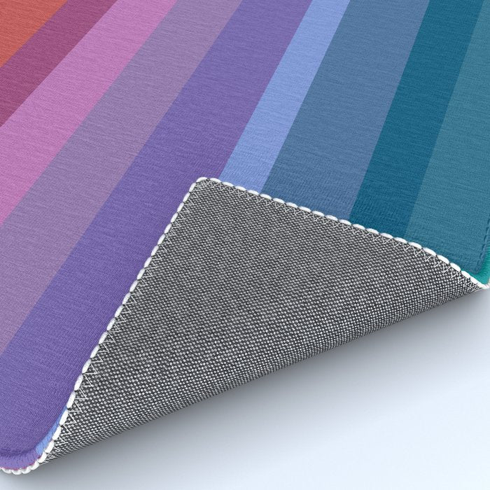 Modern Bright Rainbow Abstract Stripes Rug Gallery Image 4