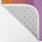 Modern Bright Rainbow Abstract Stripes Bath Mat Gallery Image 2