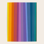 Modern Bright Rainbow Abstract Stripes Poster Gallery Image 4