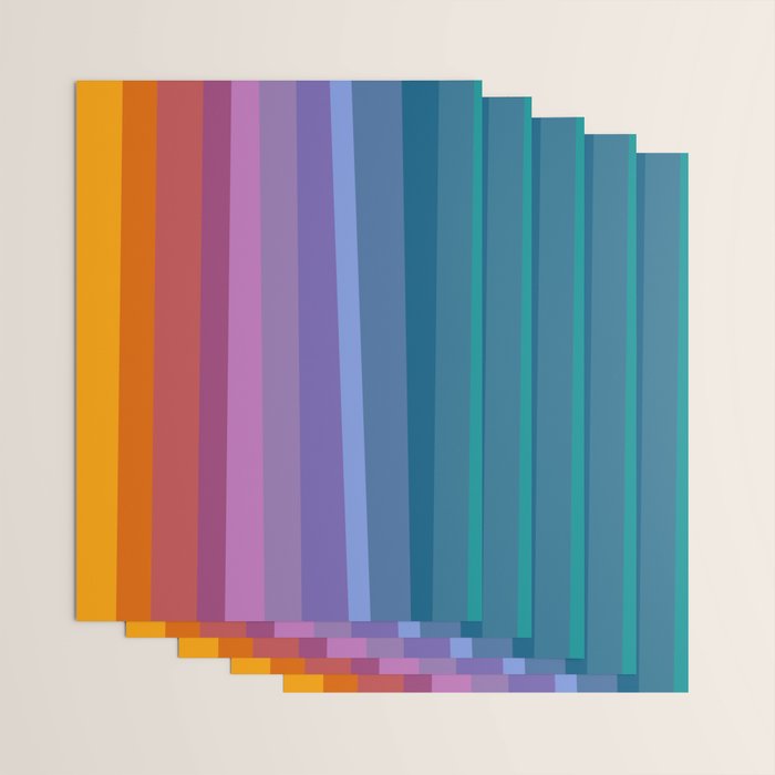 Modern Bright Rainbow Abstract Stripes Wrapping Paper Gallery Image 3
