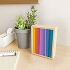 Modern Bright Rainbow Abstract Stripes Mini Art Print Gallery Image 2