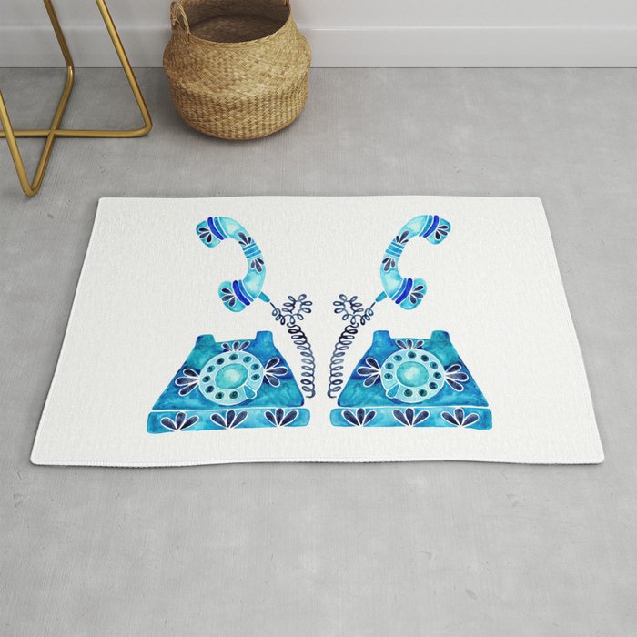 Vintage Rotary Phone - Blue Raspberry Rug Gallery Image 1
