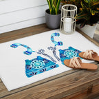 Vintage Rotary Phone - Blue Raspberry Outdoor Rug Gallery Image 2
