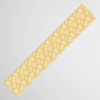 Botanic Pattern - White Yellow Table Runner Gallery Image 3