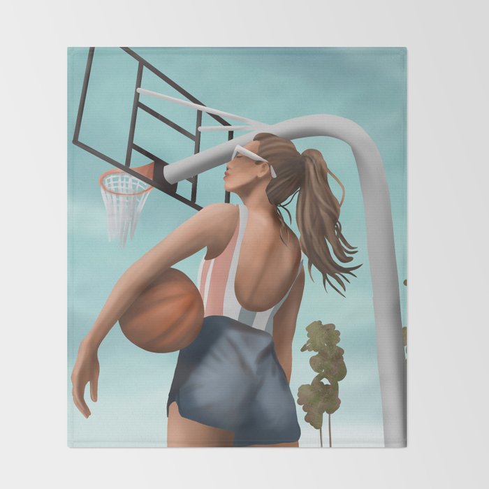 Hoops and Sunshine Throw Blanket Gallery Image 2