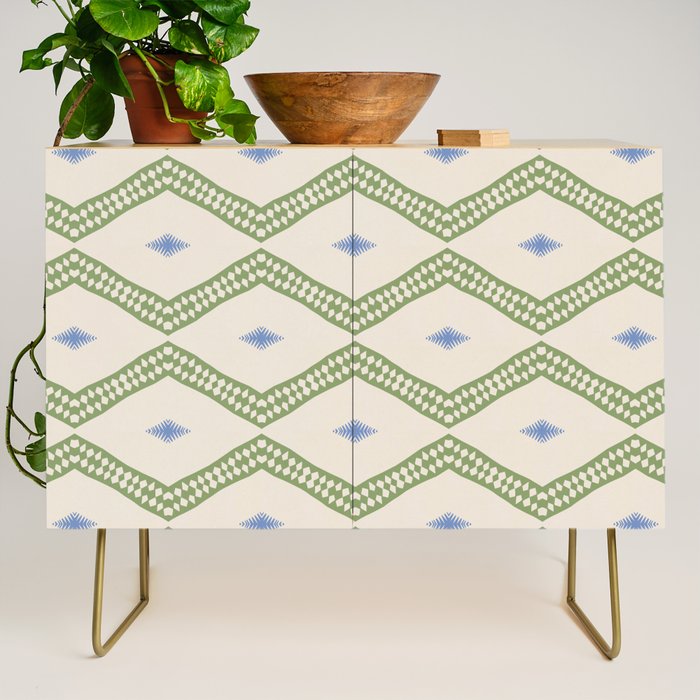 Ikat Hand-cut Pattern 3 Credenza Gallery Image 1