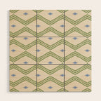 Ikat Hand-cut Pattern 3 Wood Wall Art Gallery Image 1