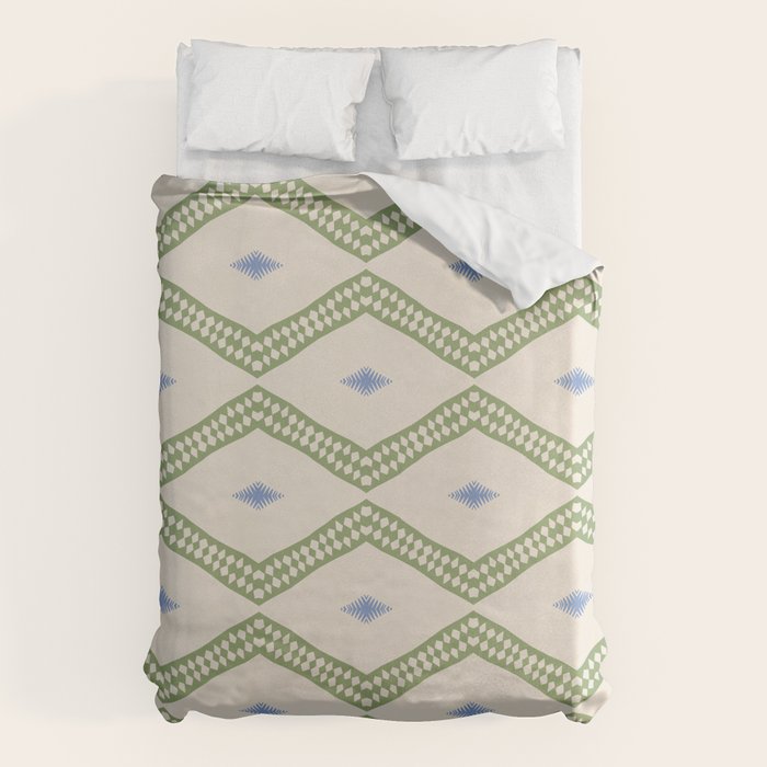 Ikat Hand-cut Pattern 3 Duvet Cover Gallery Image 1