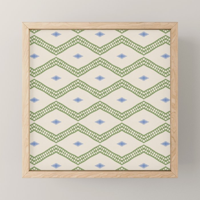 Ikat Hand-cut Pattern 3 Mini Art Print Gallery Image 1