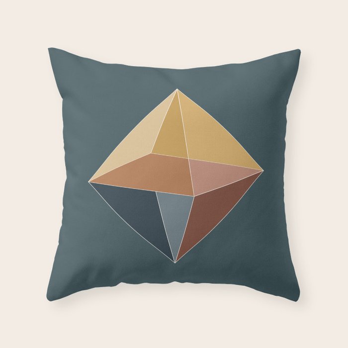 Geometric Diamond XVI Throw Pillow Gallery Image 6