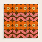 Retro Flower 10A Wood Wall Art Gallery Image 1