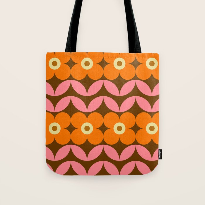 Retro Flower 10A Tote Bag Gallery Image 1