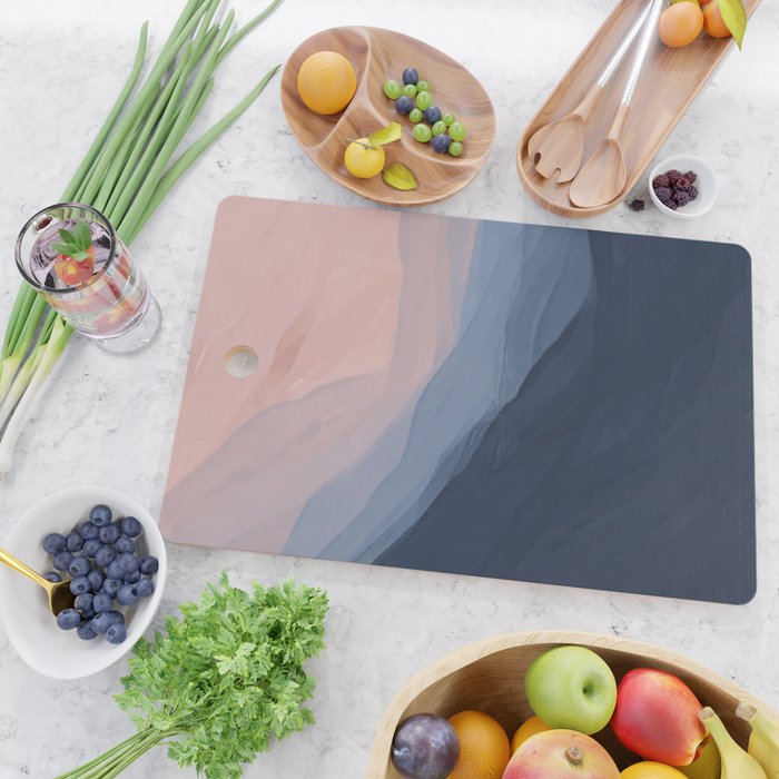Waves In Texture - Blue & Beige Cutting Board Gallery Image 2