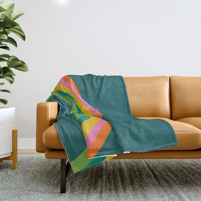 retro arc Throw Blanket Gallery Image 1