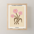 Flower Market, Vienna, Modern Art, Botanical retro art Mini Art Print Gallery Image 1