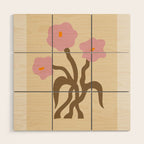 Flower Market, Vienna, Modern Art, Botanical retro art Wood Wall Art Gallery Image 1