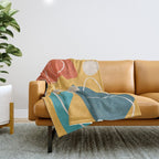 Minimal Colorful Abstract Shapes 3 Throw Blanket Gallery Image 1