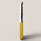 Handmade Stripe Block Pattern (mustard yellow/white/black) iPhone Case Gallery Image 2