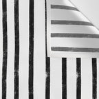 Handmade Stripe Block Pattern (mustard yellow/white/black) Wall Tapestry Gallery Image 3