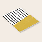 Handmade Stripe Block Pattern (mustard yellow/white/black) Notebook Gallery Image 2