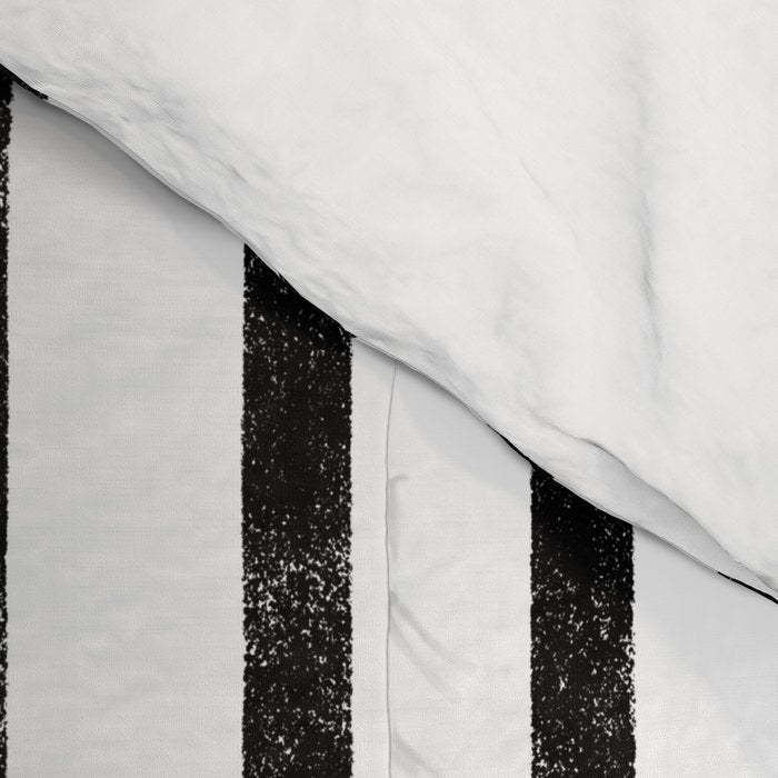 Handmade Stripe Block Pattern (mustard yellow/white/black) Comforter Gallery Image 4