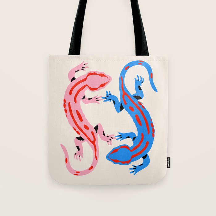 Colorful salamanders Tote Bag Gallery Image 1