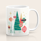 Retro Christmas Card Theme - Plain White Coffee Mug Gallery Image 1
