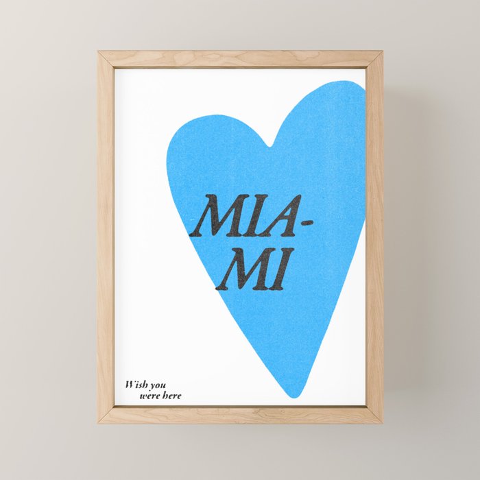 Wish you were here - Miami Mini Art Print Gallery Image 1