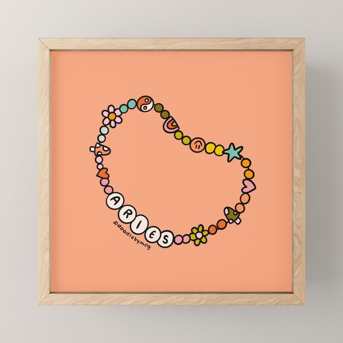 Aries Friendship Bracelet Mini Art Print Gallery Image 1