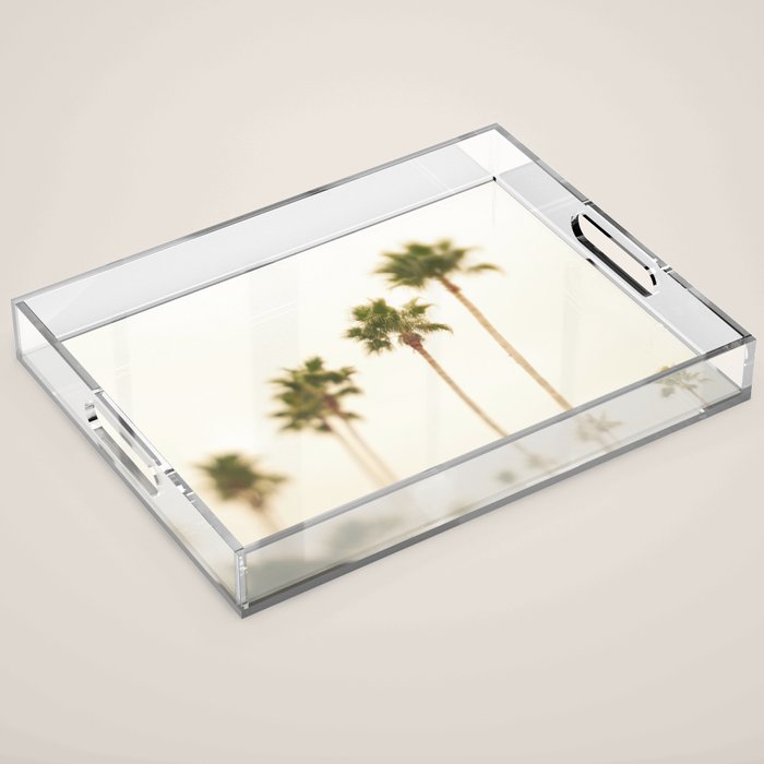 Boulevard Palm Trees Acrylic Tray Gallery Image 1