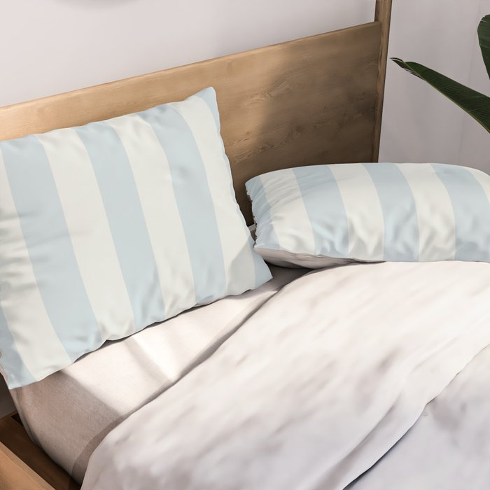 Light Blue Stripes Pillow Sham Gallery Image 2