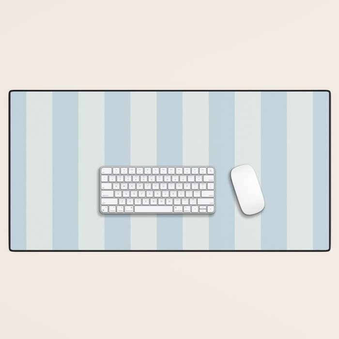 Light Blue Stripes Desk Mat Gallery Image 1