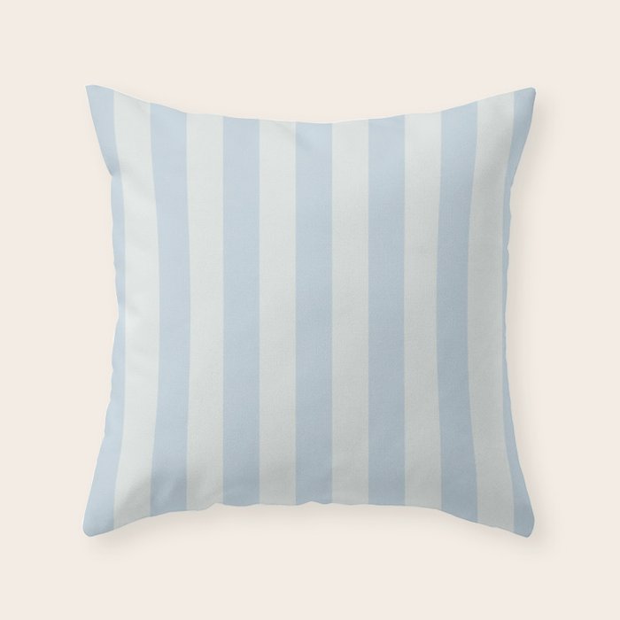 Light Blue Stripes Throw Pillow Gallery Image 1