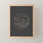sneak peak at night Mini Art Print Gallery Image 1