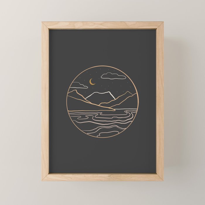 sneak peak at night Mini Art Print Gallery Image 1