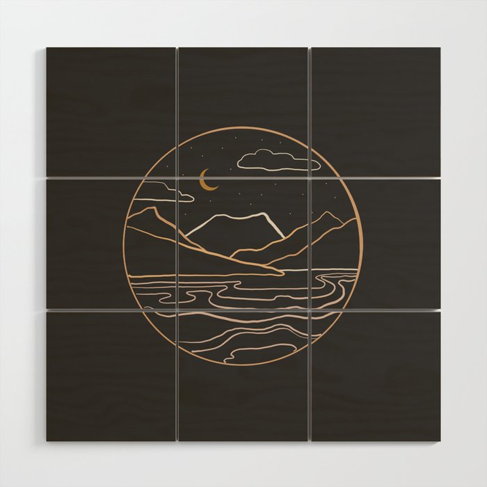 sneak peak at night Wood Wall Art Gallery Image 1