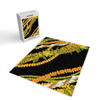 Diagonal Lei Pikake and Orange Lokelani Ti Leaf Puakenikeni Lantern Ilima Jigsaw Puzzle Gallery Image 2