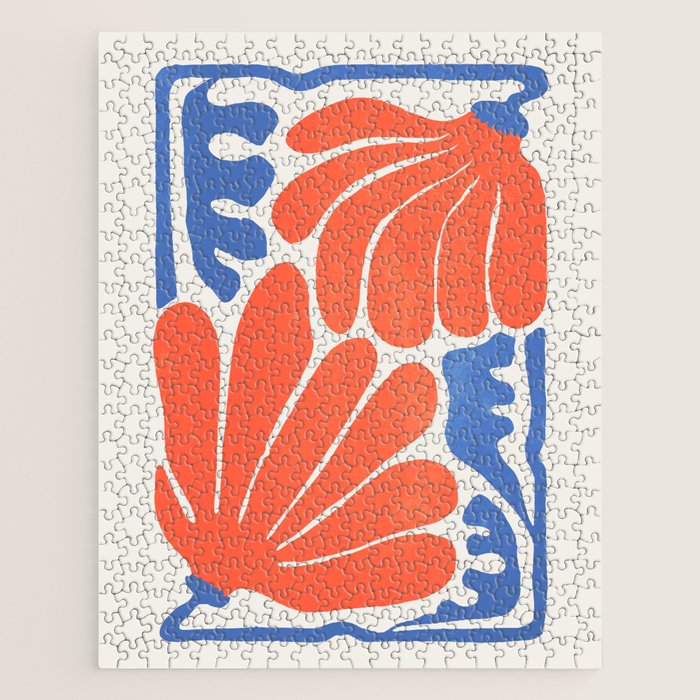 Coral Flowers & Ferns Jigsaw Puzzle Gallery Image 1
