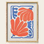 Coral Flowers & Ferns Serving Tray Gallery Image 1