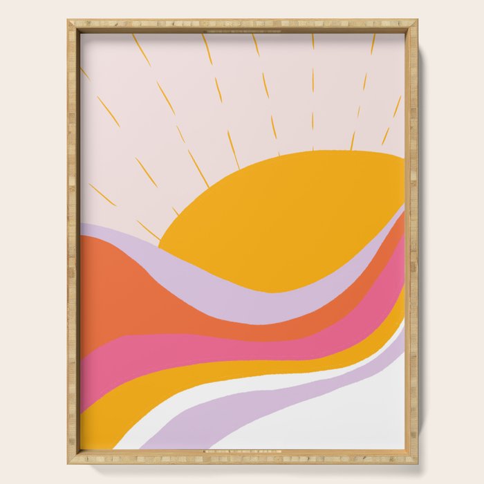 laurel canyon sunrise Serving Tray Gallery Image 1