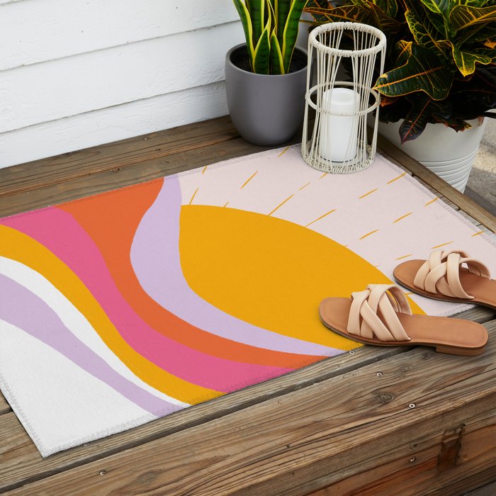 laurel canyon sunrise Outdoor Rug Gallery Image 2
