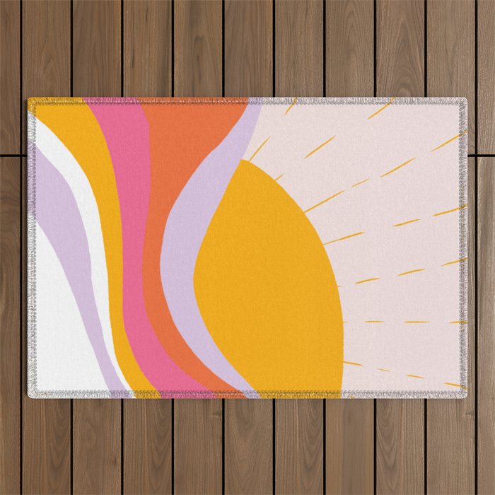 laurel canyon sunrise Outdoor Rug Gallery Image 1