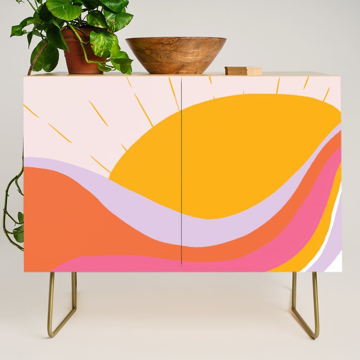 laurel canyon sunrise Credenza Gallery Image 1