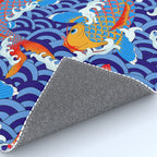 Koi fish / japanese tattoo style pattern Rug Gallery Image 4